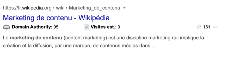 Definition du marketing de contenu selon wikipedia