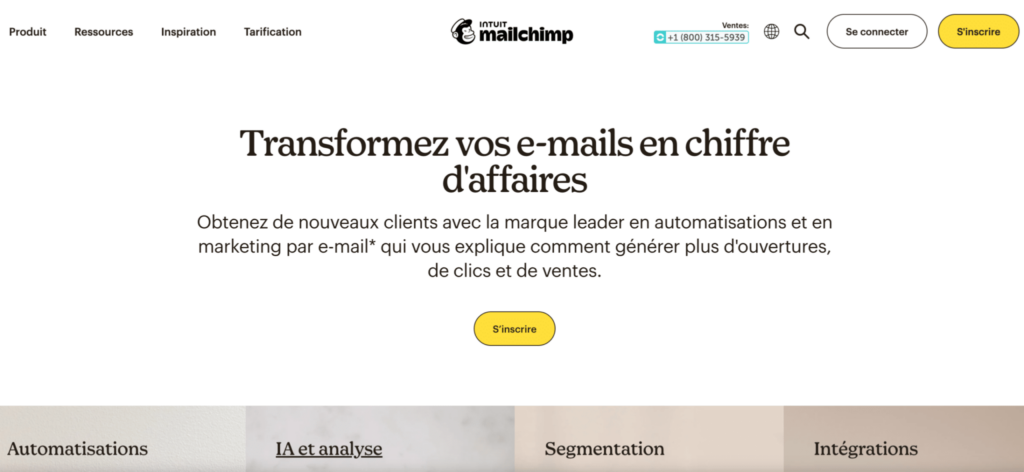 Mailchimp –solutions d'emailing« tout-en-un »