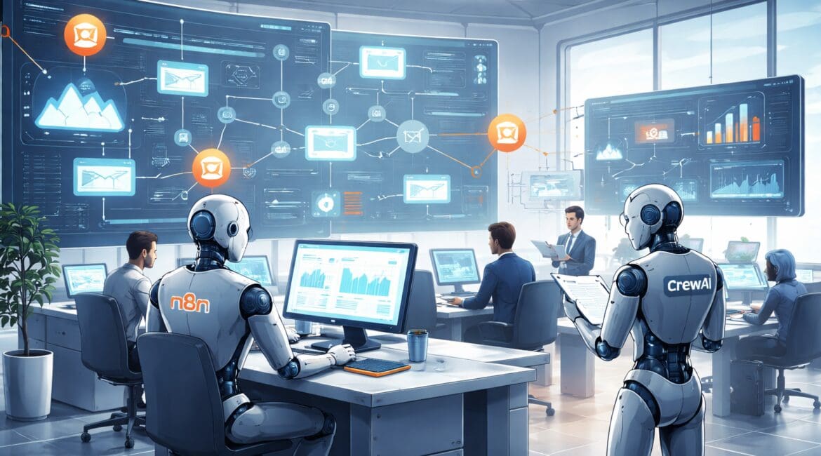 automation avec n8n, Crew AIet autogen