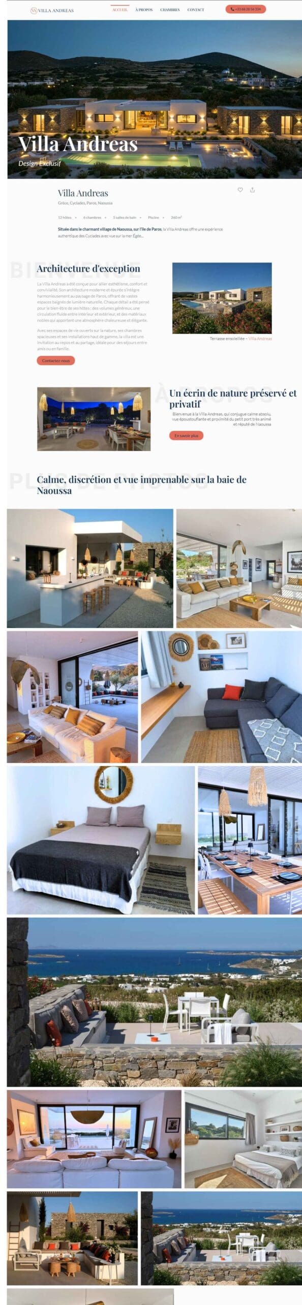 Villa Andreas - villa prestige Paros Cyclades